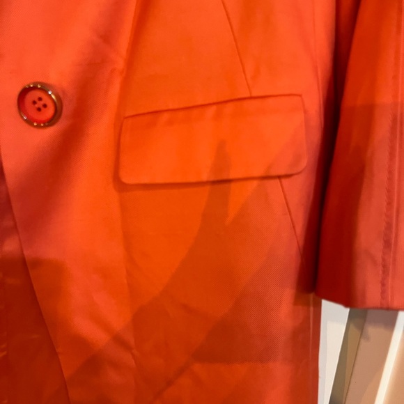 Peach coloured knee length coat size 12 - Picture 3 of 6